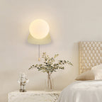 Semplicità Moderna Geometria Ferro Vetro Lampada Applique a 1 Luce con Zip per Camera da Letto