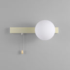 Semplicità Moderna Geometria Ferro Vetro Lampada Applique a 1 Luce con Zip per Camera da Letto