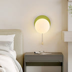 Semplicità Moderna Geometria Ferro Vetro Lampada Applique a 1 Luce con Zip per Camera da Letto