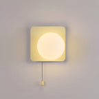 Semplicità Moderna Geometria Ferro Vetro Lampada Applique a 1 Luce con Zip per Camera da Letto