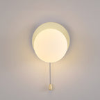 Semplicità Moderna Geometria Ferro Vetro Lampada Applique a 1 Luce con Zip per Camera da Letto
