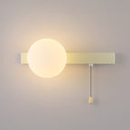 Semplicità Moderna Geometria Ferro Vetro Lampada Applique a 1 Luce con Zip per Camera da Letto