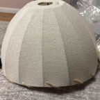 Lampada da terra vintage tradizionale rotonda in ferro con tessuto, 1 luce, per soggiorno