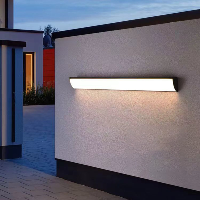 Lampada da Parete Esterno LED Rettangolare in Alluminio Acrilico Waterproof Minimalista Moderna per Giardino
