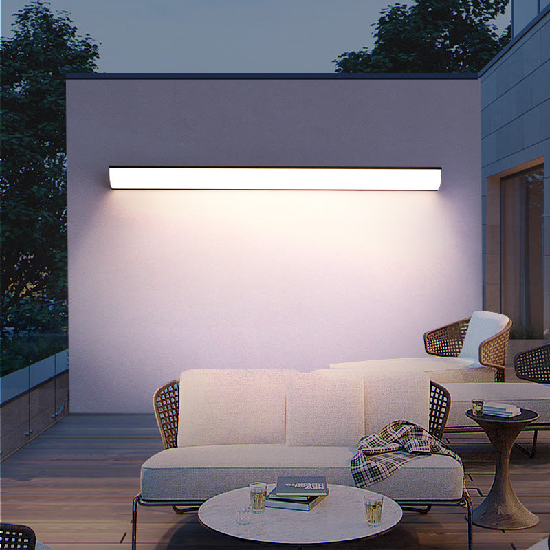 Lampada da Parete Esterno LED Rettangolare in Alluminio Acrilico Waterproof Minimalista Moderna per Giardino