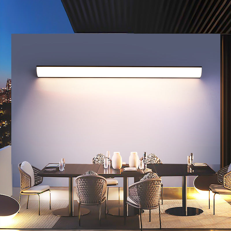 Lampada da Parete Esterno LED Rettangolare in Alluminio Acrilico Waterproof Minimalista Moderna per Giardino