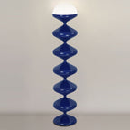 Lampada da Terra Rotonda in Ferro Acrilico Crema Contemporanea Scandinava a 1 Luce per Camera da Letto