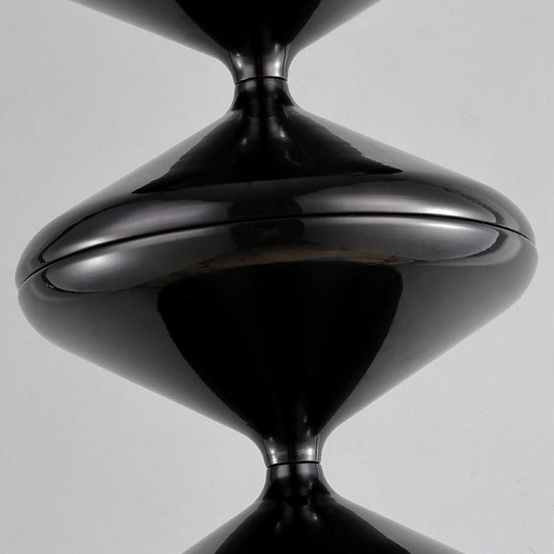 Lampada da Terra Rotonda in Ferro Acrilico Crema Contemporanea Scandinava a 1 Luce per Camera da Letto