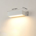 Lampada da Parete LED Moderna Minimalista Rettangolare Impermeabile in Alluminio per Giardino