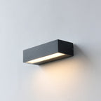 Lampada da Parete LED Moderna Minimalista Rettangolare Impermeabile in Alluminio per Giardino