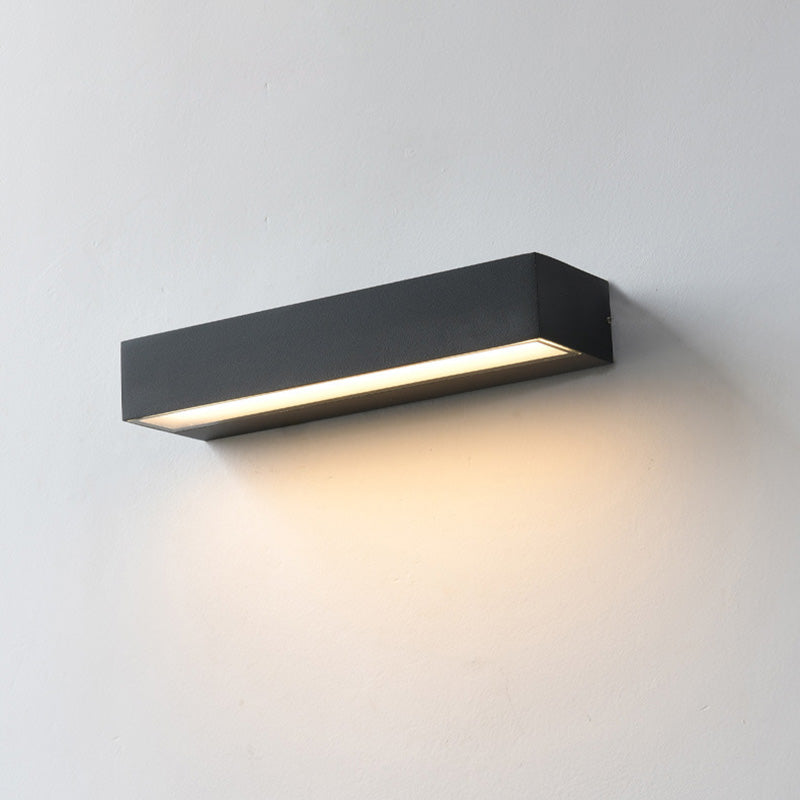 Lampada da Parete LED Moderna Minimalista Rettangolare Impermeabile in Alluminio per Giardino