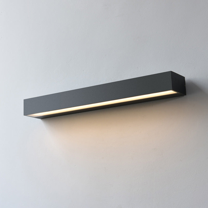 Lampada da Parete LED Moderna Minimalista Rettangolare Impermeabile in Alluminio per Giardino