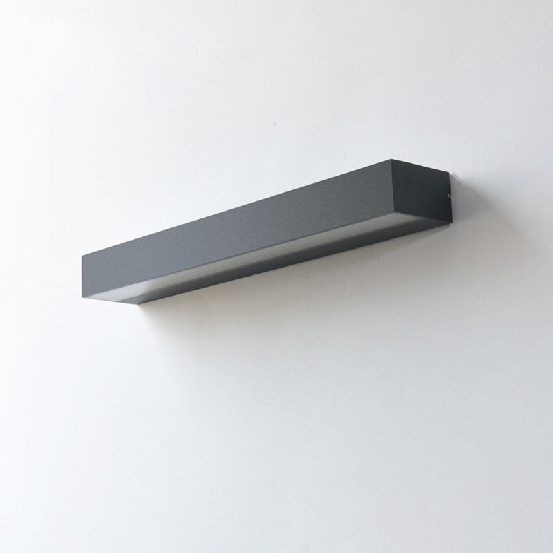 Lampada da Parete LED Moderna Minimalista Rettangolare Impermeabile in Alluminio per Giardino