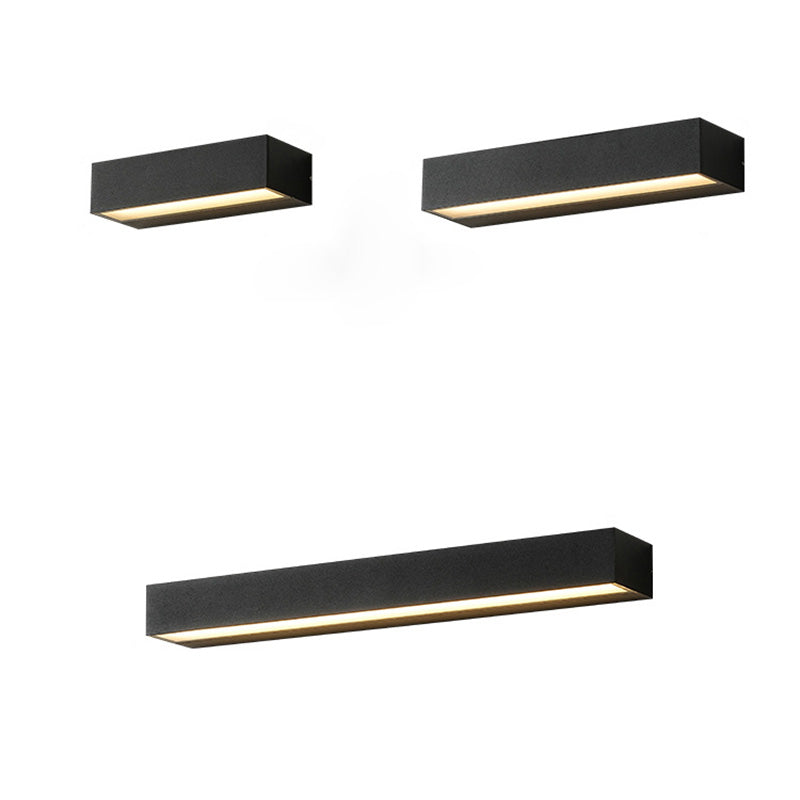 Lampada da Parete LED Moderna Minimalista Rettangolare Impermeabile in Alluminio per Giardino
