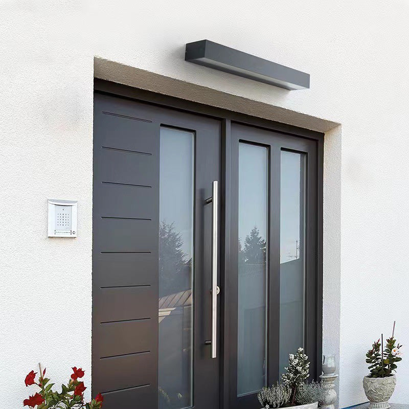 Lampada da Parete LED Moderna Minimalista Rettangolare Impermeabile in Alluminio per Giardino