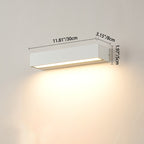 Lampada da Parete LED Moderna Minimalista Rettangolare Impermeabile in Alluminio per Giardino