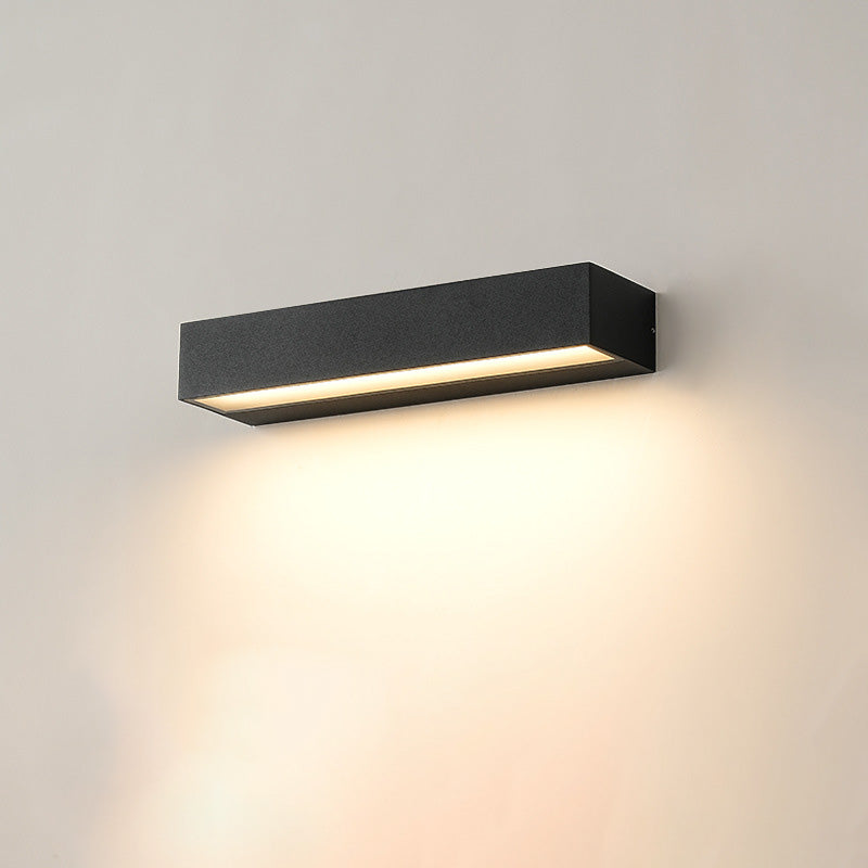 Lampada da Parete LED Moderna Minimalista Rettangolare Impermeabile in Alluminio per Giardino