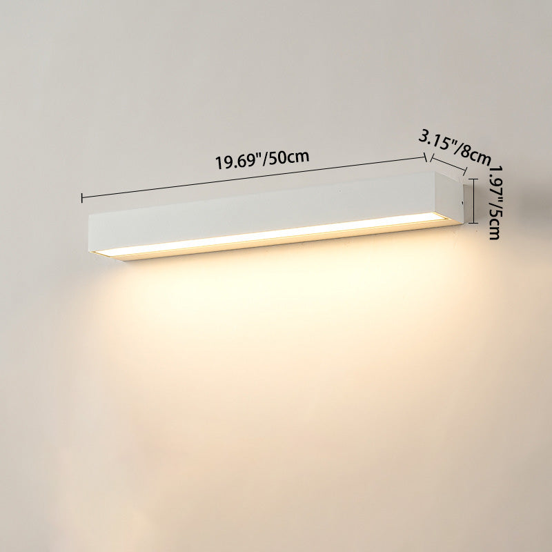 Lampada da Parete LED Moderna Minimalista Rettangolare Impermeabile in Alluminio per Giardino