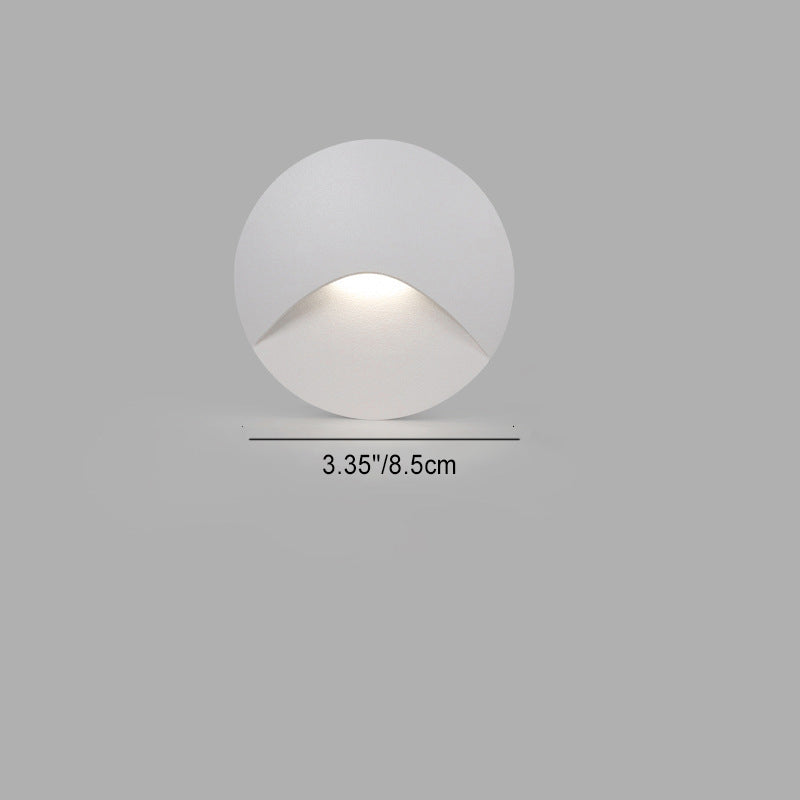Lampada da parete LED rotonda quadrata in alluminio impermeabile per patio all'aperto di moderna semplicità