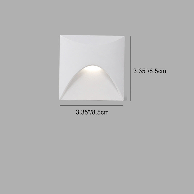 Lampada da parete LED rotonda quadrata in alluminio impermeabile per patio all'aperto di moderna semplicità