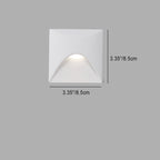 Lampada da parete LED rotonda quadrata in alluminio impermeabile per patio all'aperto di moderna semplicità