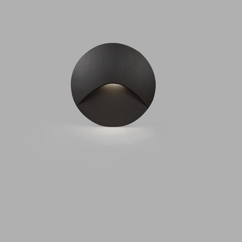 Lampada da parete LED rotonda quadrata in alluminio impermeabile per patio all'aperto di moderna semplicità