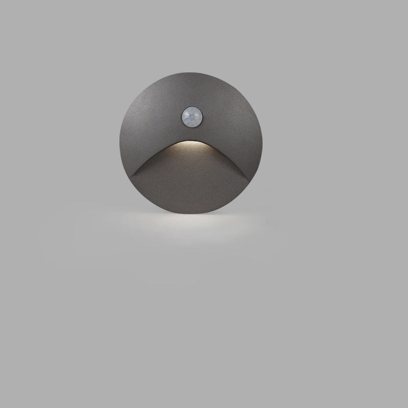 Lampada da parete LED rotonda quadrata in alluminio impermeabile per patio all'aperto di moderna semplicità