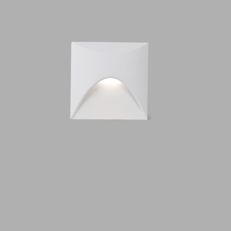 Lampada da parete LED rotonda quadrata in alluminio impermeabile per patio all'aperto di moderna semplicità