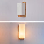 Applique da Parete Tradizionale Giapponese in Vetro e Legno con 1 Luce per Soggiorno
