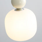 Lampada a sospensione cilindrica in resina PE nordica contemporanea a 1 luce per comodino