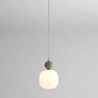 Lampada a sospensione cilindrica in resina PE nordica contemporanea a 1 luce per comodino