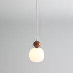 Lampada a sospensione cilindrica in resina PE nordica contemporanea a 1 luce per comodino