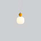 Lampada a sospensione cilindrica in resina PE nordica contemporanea a 1 luce per comodino
