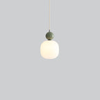 Lampada a sospensione cilindrica in resina PE nordica contemporanea a 1 luce per comodino
