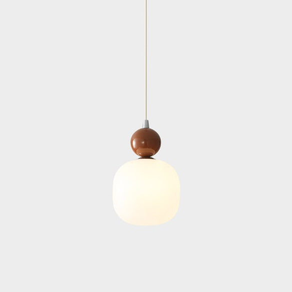 Lampada a sospensione cilindrica in resina PE nordica contemporanea a 1 luce per comodino