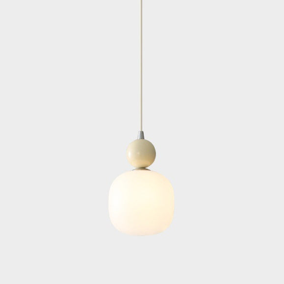Lampada a sospensione cilindrica in resina PE nordica contemporanea a 1 luce per comodino