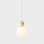 Lampada a sospensione cilindrica in resina PE nordica contemporanea a 1 luce per comodino