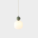 Lampada a sospensione cilindrica in resina PE nordica contemporanea a 1 luce per comodino
