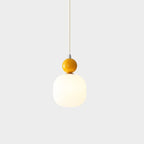 Lampada a sospensione cilindrica in resina PE nordica contemporanea a 1 luce per comodino