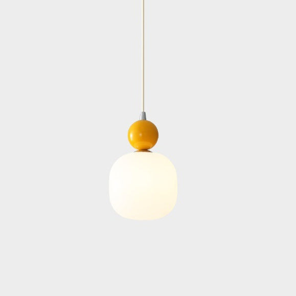 Lampada a sospensione cilindrica in resina PE nordica contemporanea a 1 luce per comodino