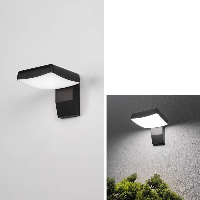 Lampada da parete LED rotonda quadrata in alluminio PC impermeabile rotante minimalista moderna per patio esterno