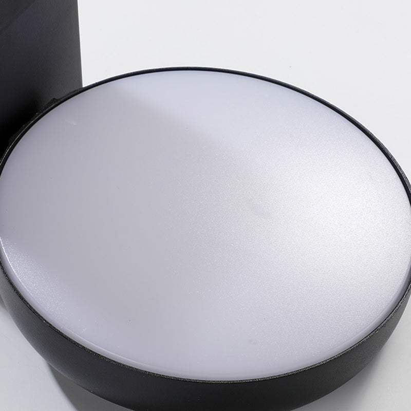 Lampada da parete LED rotonda quadrata in alluminio PC impermeabile rotante minimalista moderna per patio esterno