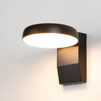 Lampada da parete LED rotonda quadrata in alluminio PC impermeabile rotante minimalista moderna per patio esterno