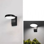 Lampada da parete LED rotonda quadrata in alluminio PC impermeabile rotante minimalista moderna per patio esterno