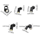 Lampada da parete LED a cilindro lungo regolabile in alluminio impermeabile per esterni, Moderno Semplice