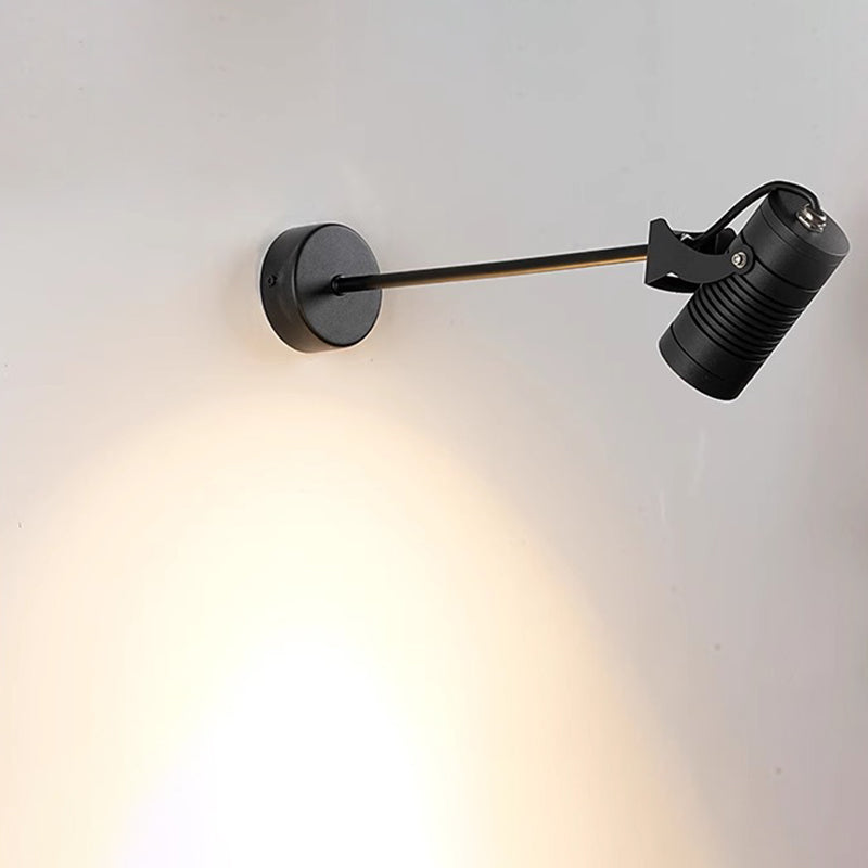 Lampada da parete LED a cilindro lungo regolabile in alluminio impermeabile per esterni, Moderno Semplice