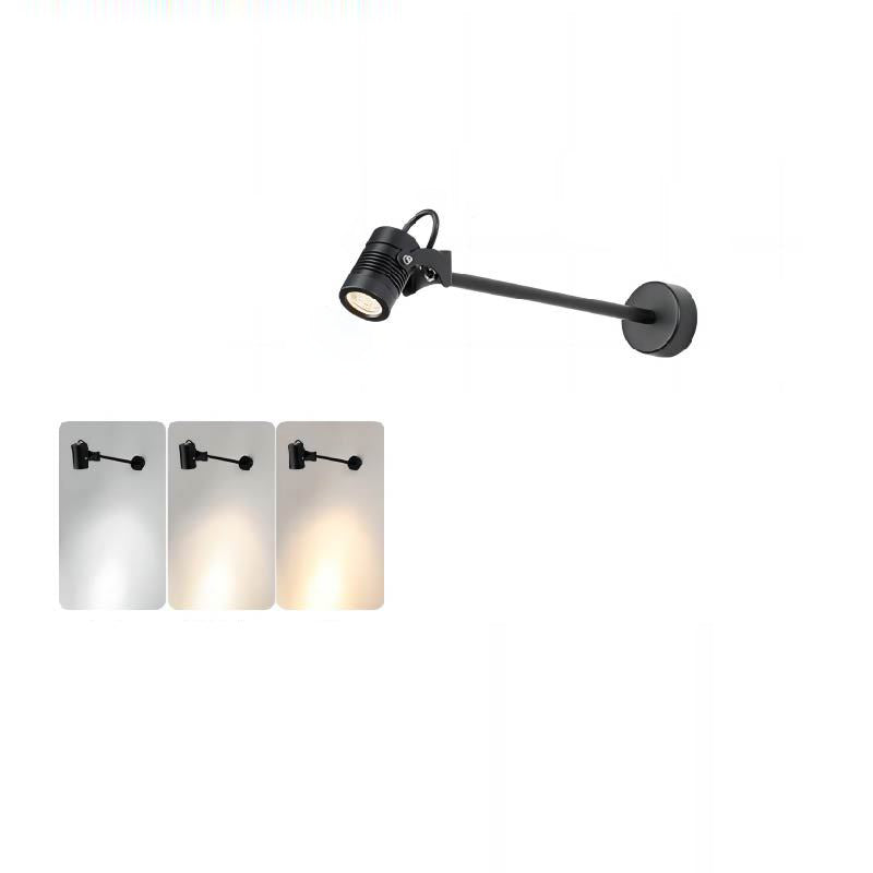 Lampada da parete LED a cilindro lungo regolabile in alluminio impermeabile per esterni, Moderno Semplice