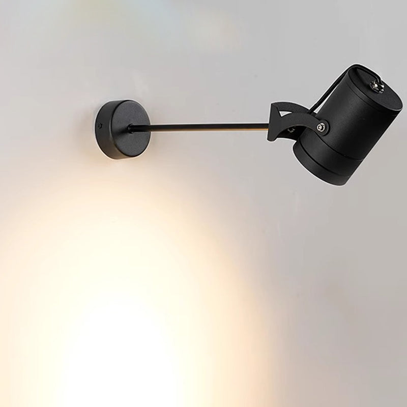 Lampada da parete LED a cilindro lungo regolabile in alluminio impermeabile per esterni, Moderno Semplice