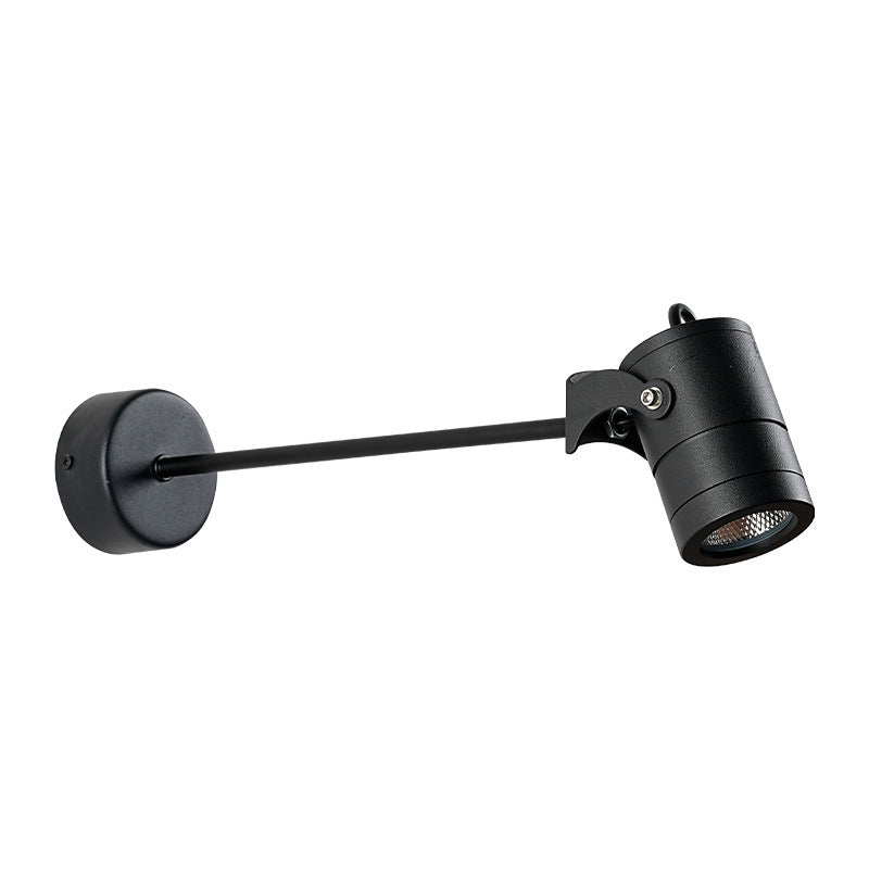 Lampada da parete LED a cilindro lungo regolabile in alluminio impermeabile per esterni, Moderno Semplice