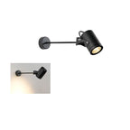 Lampada da parete LED a cilindro lungo regolabile in alluminio impermeabile per esterni, Moderno Semplice